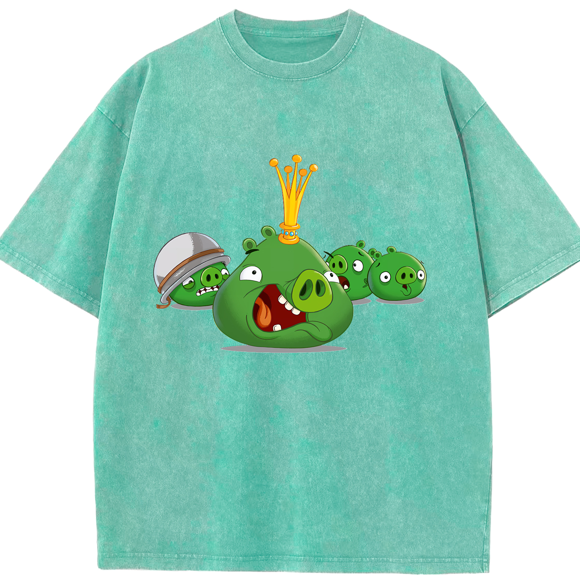 （画像用） Angry Birds アングリーバード 綿100% ヴィンテージ風 半袖Tシャツ（フロントプリント）
